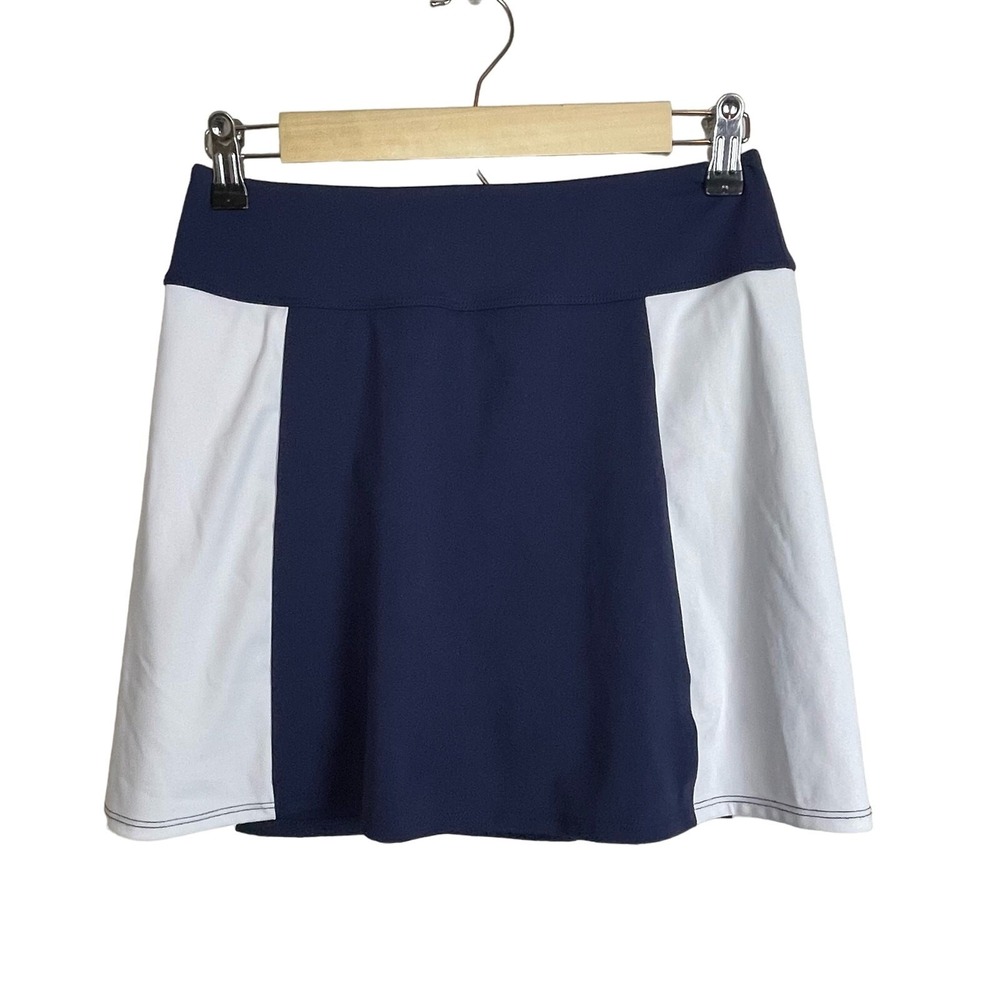 Foray Golf Skirt Women's Sz S Blue White Side Panel Skort Athletic Stretch
